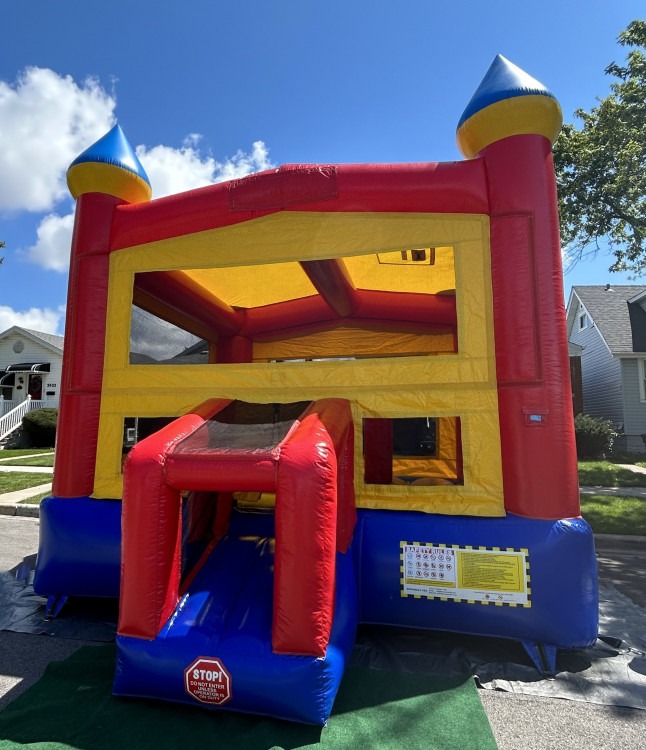 15x15 Red Castle Bounce House - J&L Team Party Rentals Franklin Park IL