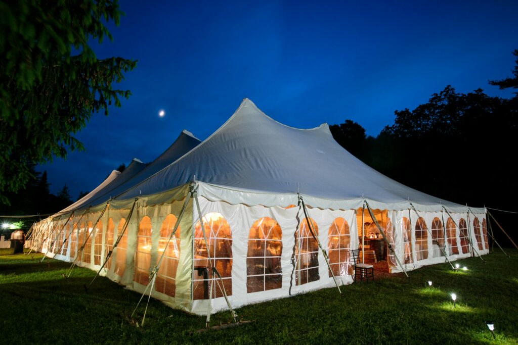 Elegant tent rentals setup in Park Ridge, IL, perfect for weddings, parties, and outdoor events.